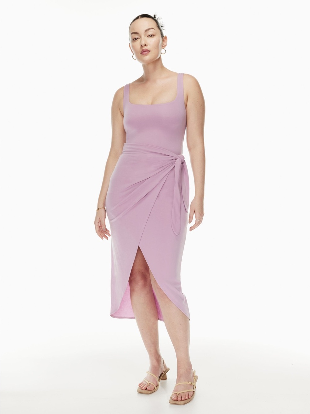 Aritzia Wilfred Saturn Midi Dress in Soft Orchid